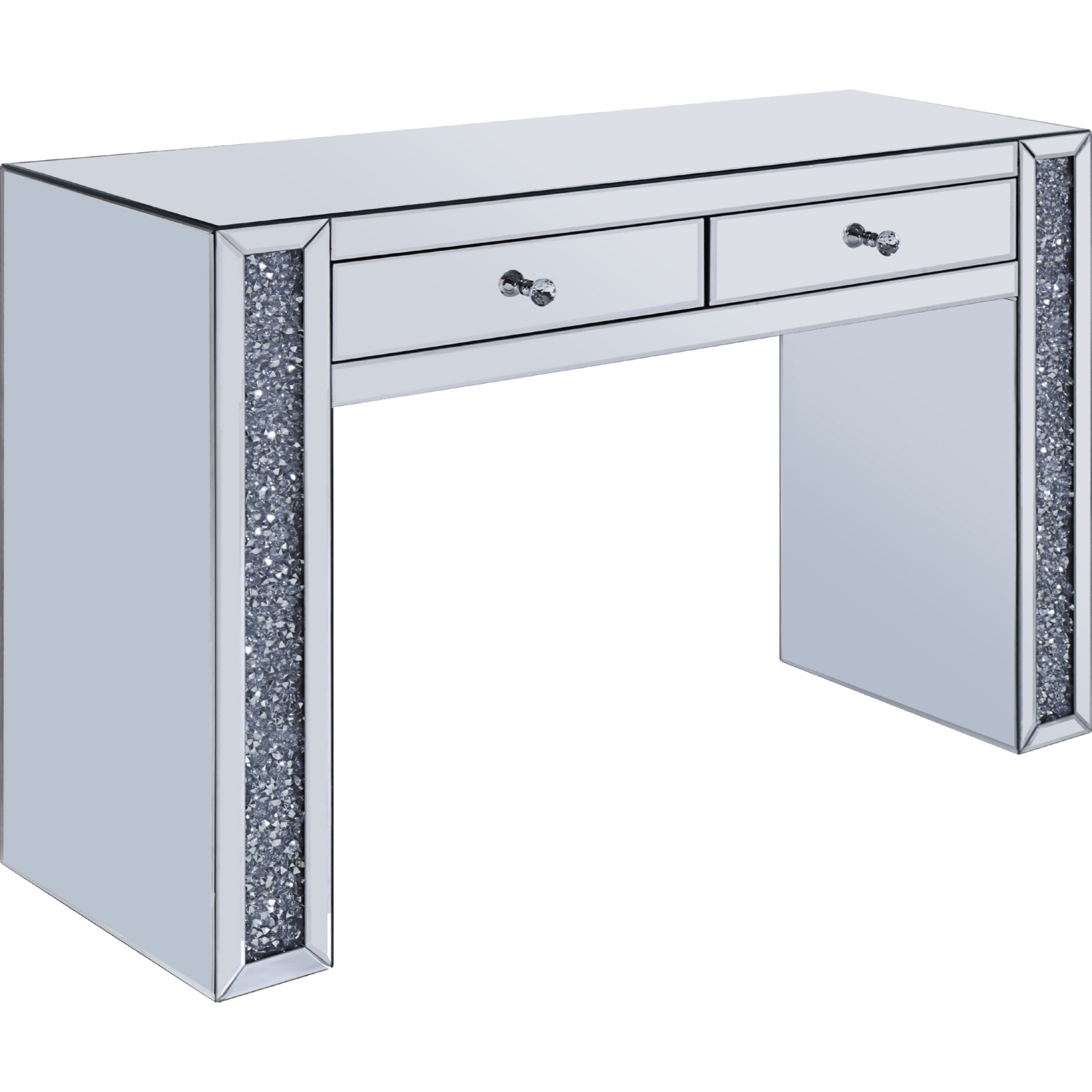 Acme 90465 Noralie Bedroom Vanity Desk In Mirror Faux Diamonds