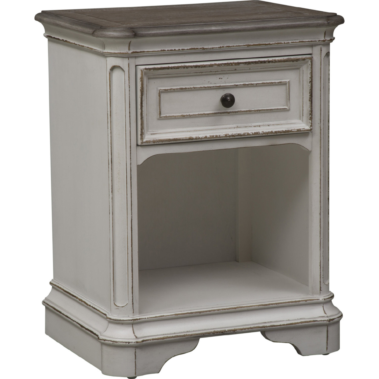 Liberty 244 Br62 Magnolia Manor 1 Drawer Nightstand In Antique White