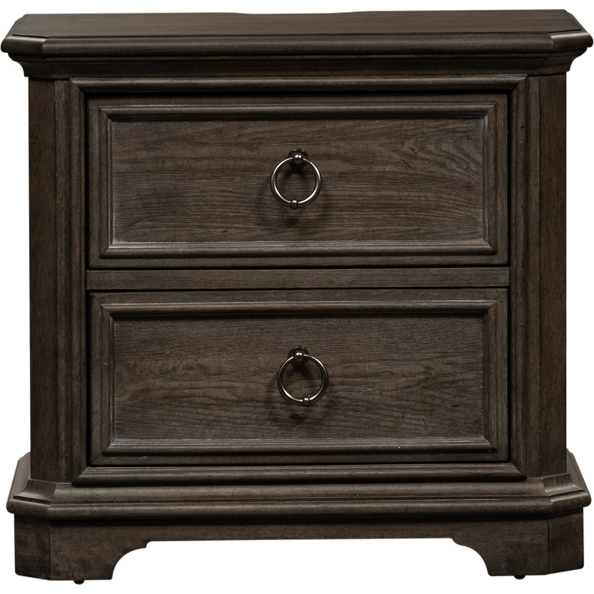 Liberty 653 Br61 Townsend Place 2 Drawer Nightstand In Greige Oak Finish