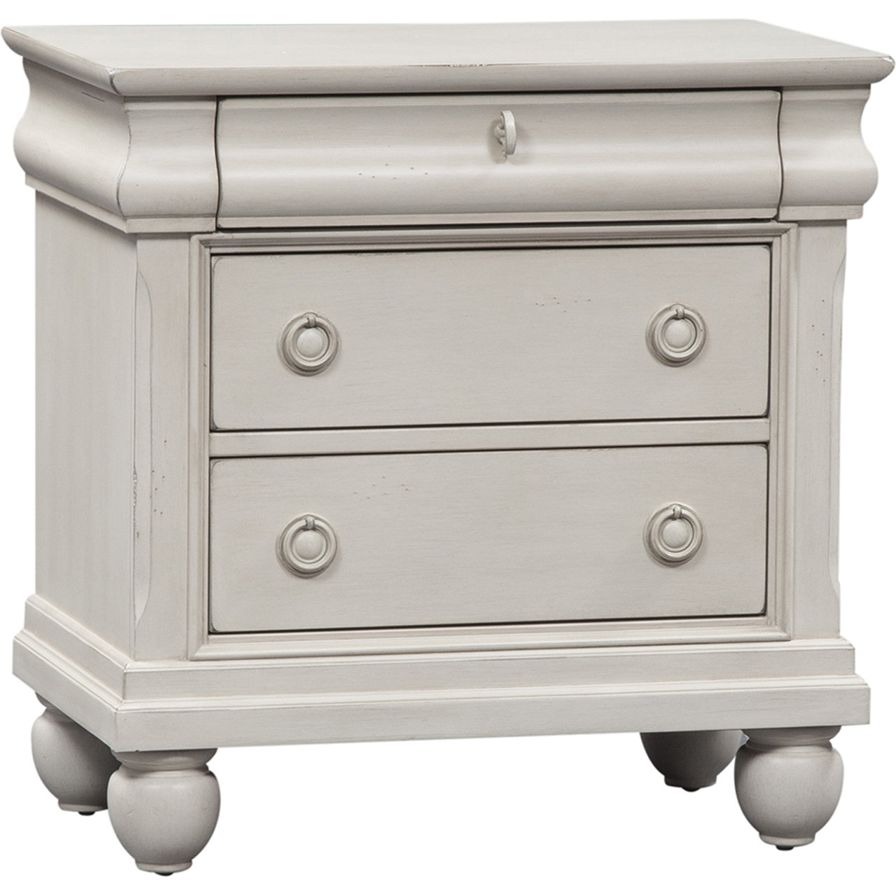 Liberty 689 Br61 Rustic Traditions Ii Nightstand In Distressed White