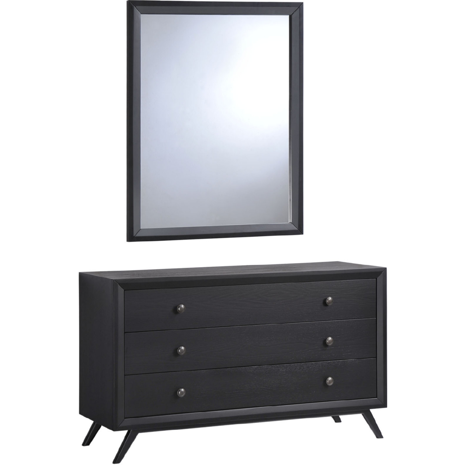 Modway Mod 5310 Blk Set Tracy Dresser And Mirror In Black