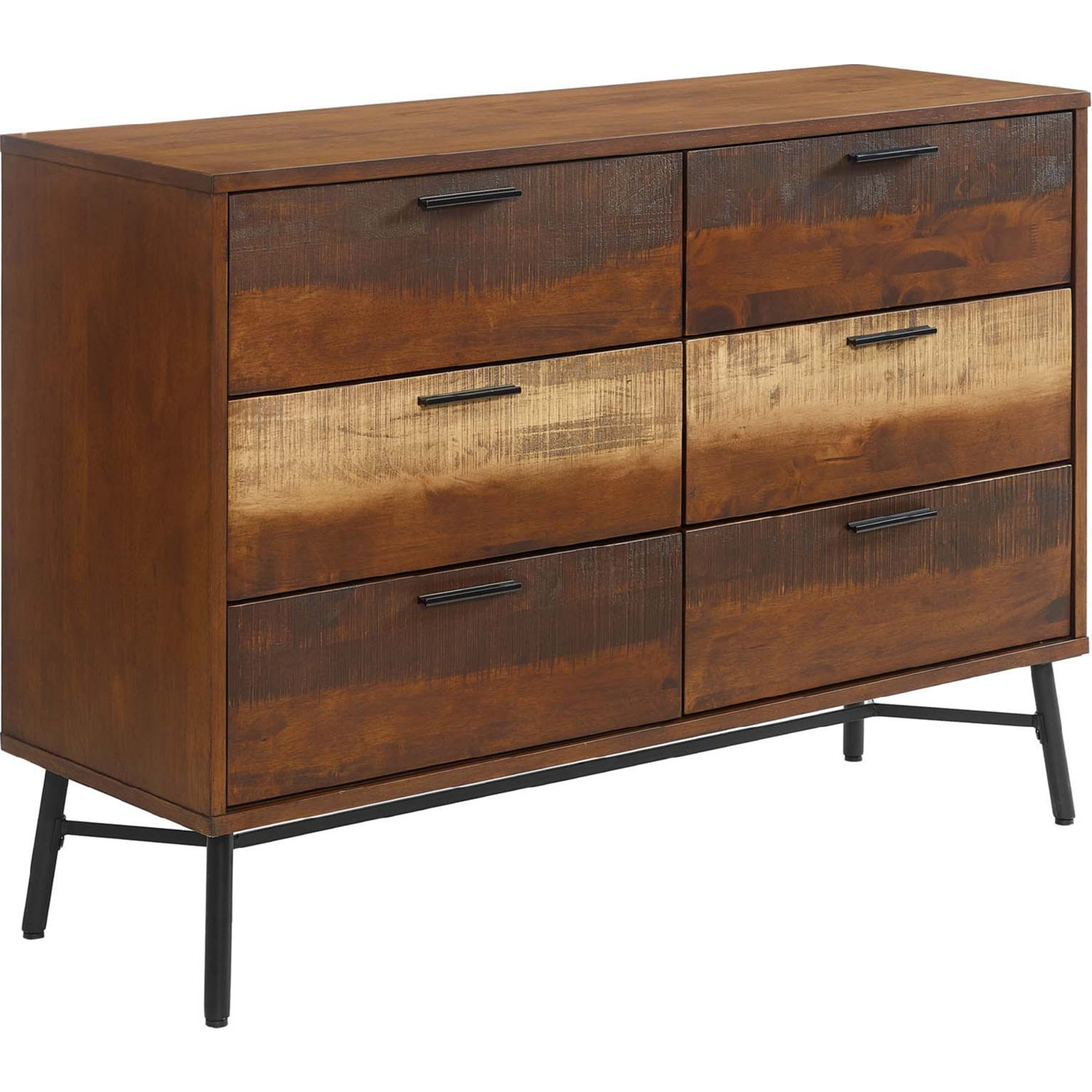 Modway Mod 6062 Wal Arwen Rustic Wood Dresser In Walnut Finish