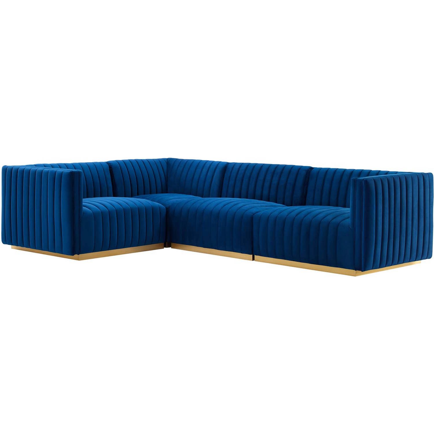 Navy Blue Sectional Sofa With White Piping Cabinets Matttroy