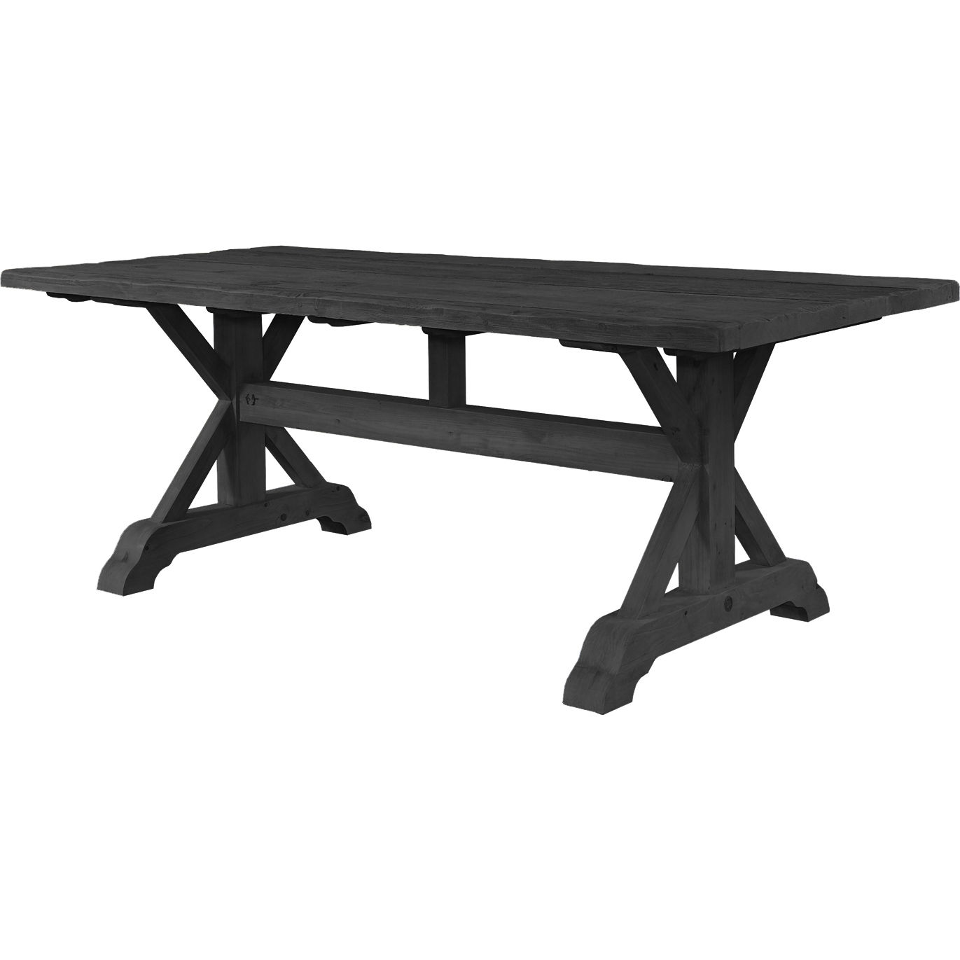 Padma S Plantation Sal13 84 Blk Salvaged Wood 84 Dining Table In