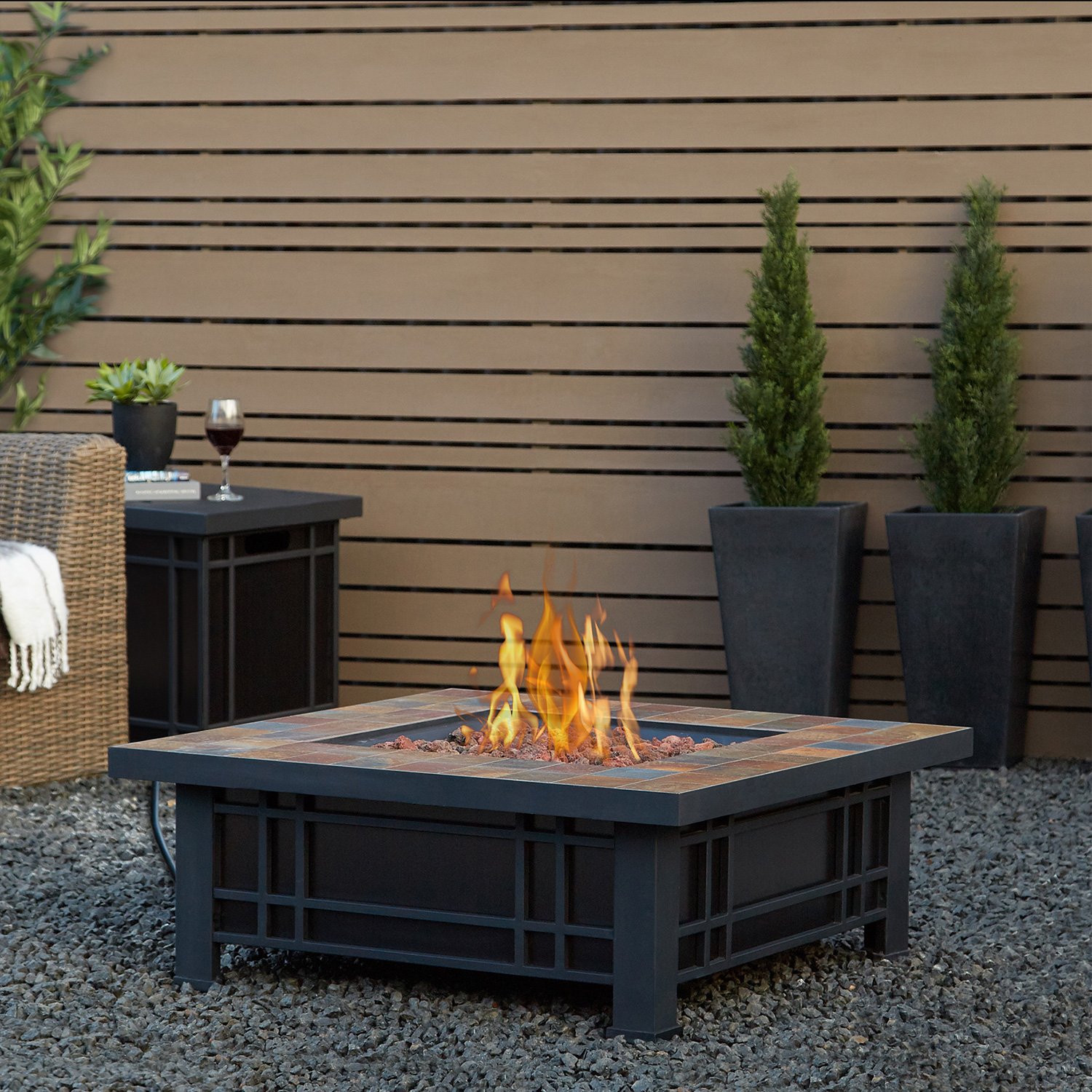 Real Flame 906lp Nst Morrison Liquid Propane Outdoor Fire Pit W