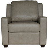 Wyatt Accent Chair in Grey Top Grain Leather