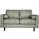 Amara Loveseat in Kiwi Green Top Grain Leather