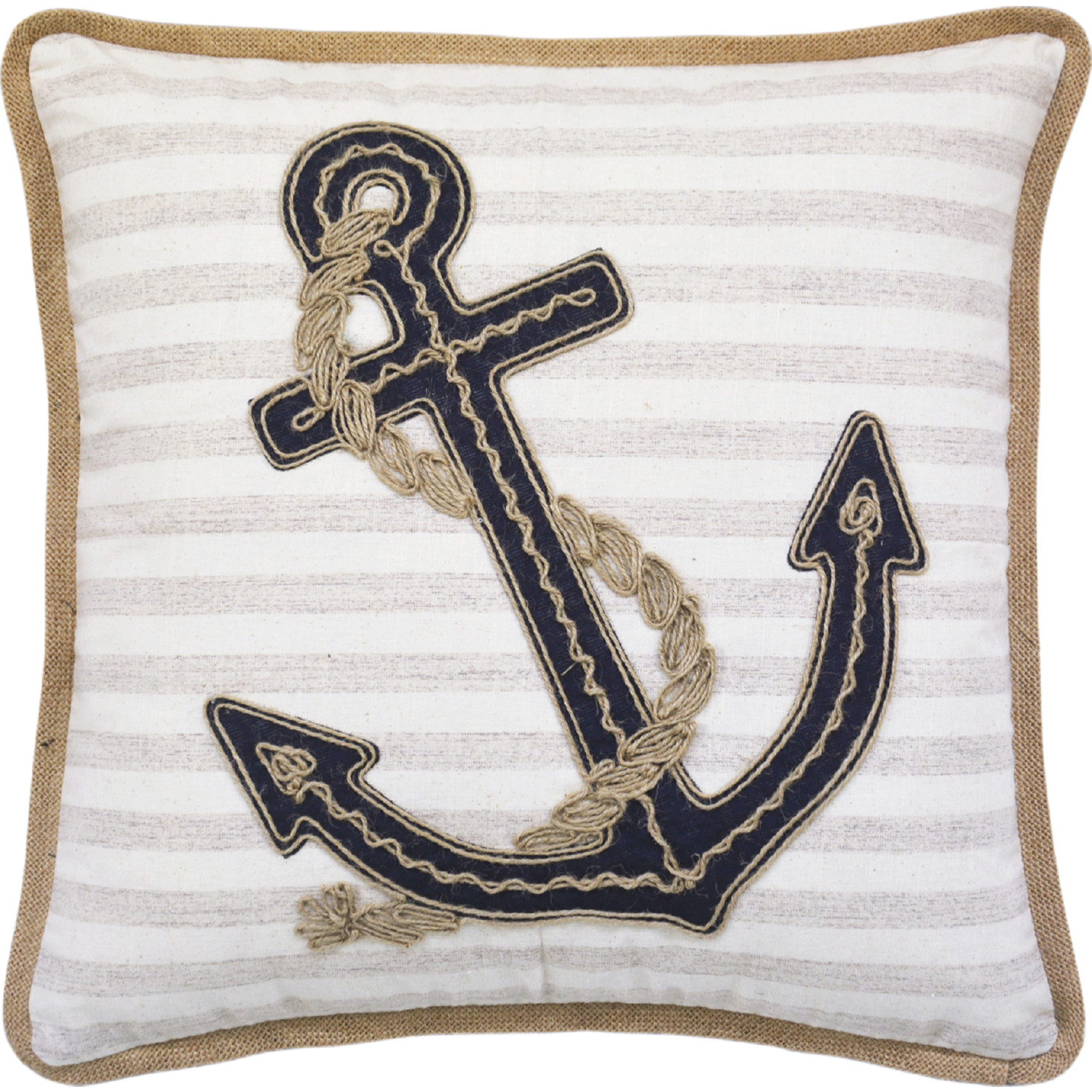 Nautical Pillow Buoy Pillow Coastal Pillow Fabric Buoy Beachy Pillow 