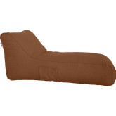 Rest and Nest Chaise Beanbag in Fawn Beige Faux Linen