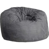 Nuzzle Nest Beanbag in Ash Gray Microsuede