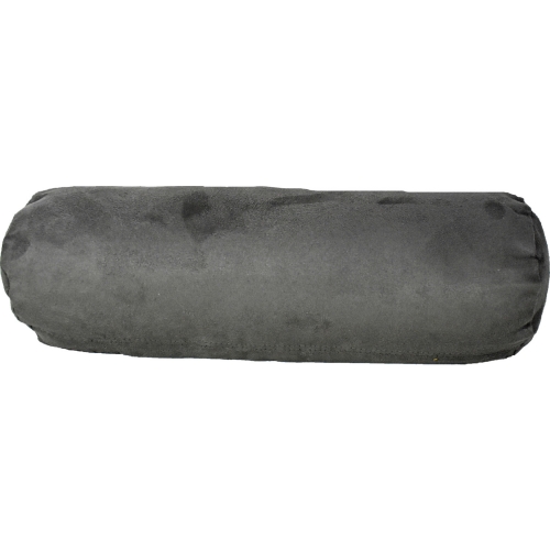 Nuzzle Nest Bolster Pillow in Ash Gray Microsuede