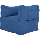 Cozy Nest Beanbag Chair in Blueberry Faux Linen