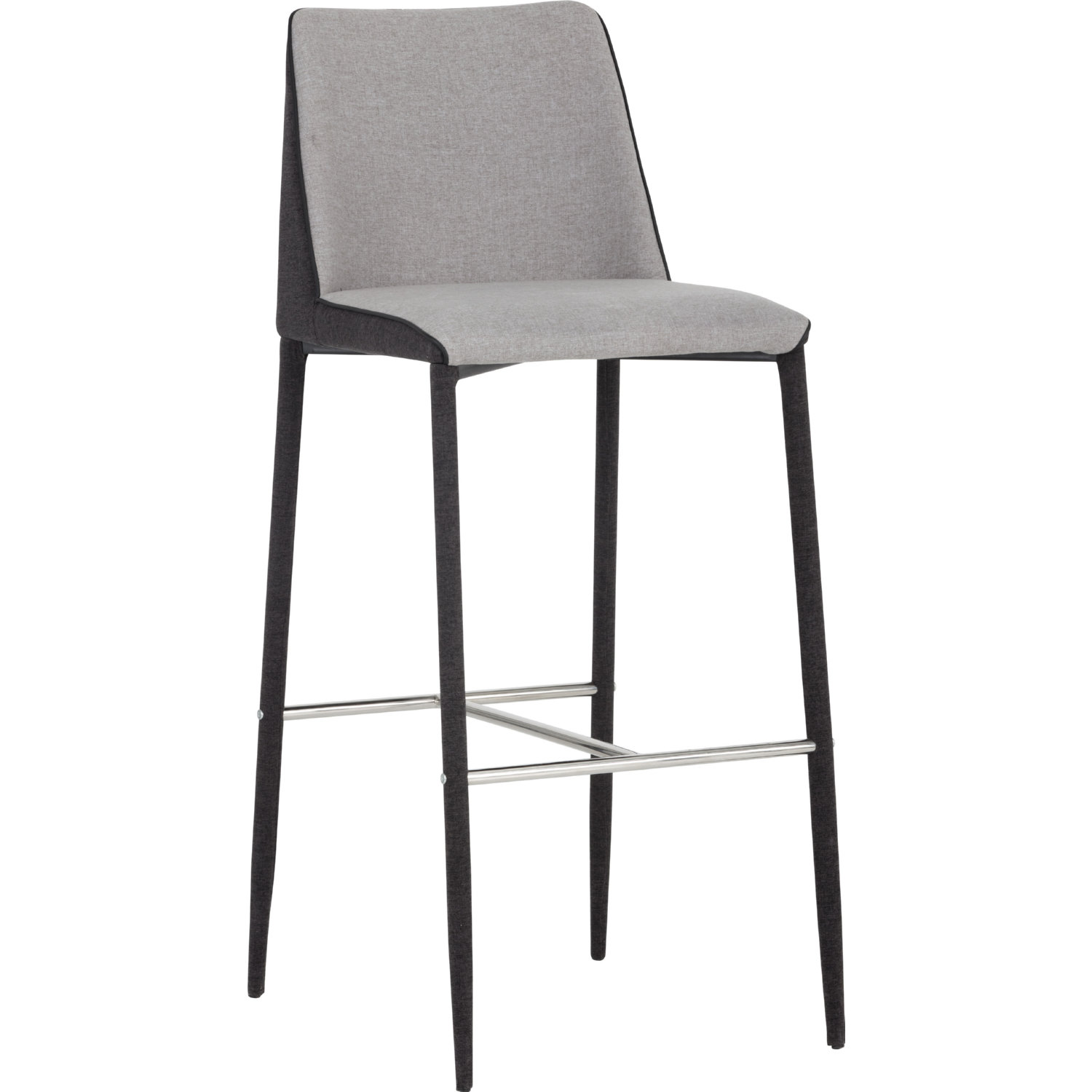 Sunpan 103159 Renee Bar Stool In Dark Slate Grey Fabric