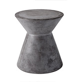 Astley Round Polished Anthracite Grey Concrete End Table