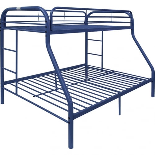 Tritan Twin over Full Bunk Bed in Blue Metal