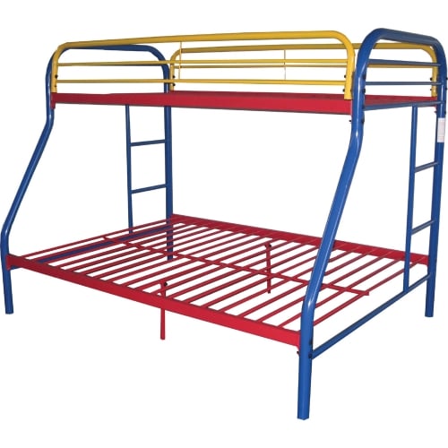 Tritan Twin over Full Bunk Bed in Rainbow Metal