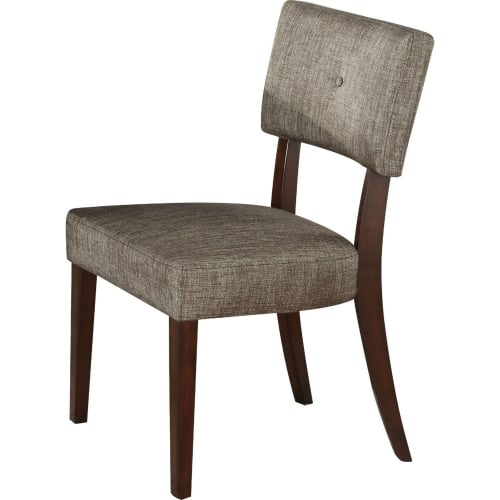 Drake Dining Chair in Gray Fabric & Espresso (Set of 2)