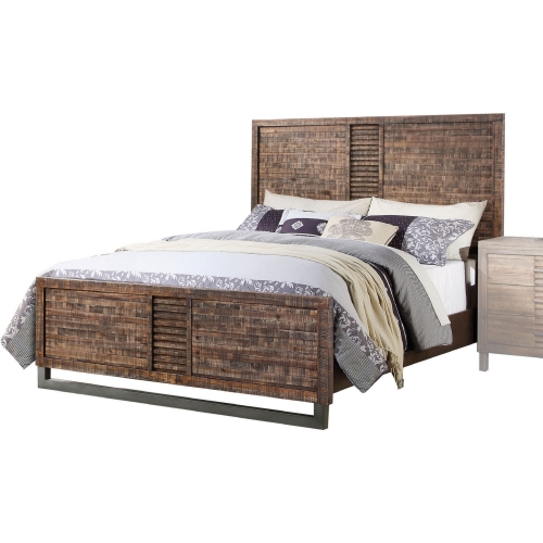 Andria Queen Bed in Reclaimed Oak