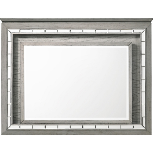 Antares Mirror w/ LED in Light Gray Oak