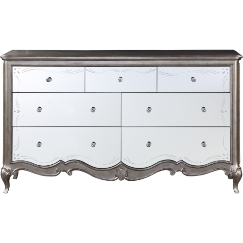 Esteban Dresser in Antique Champagne & Mirror