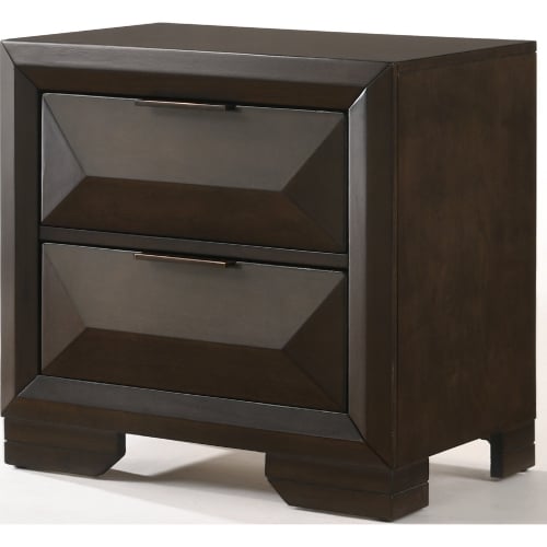 Merveille Nightstand in Espresso Finish Wood