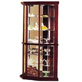 Huxley Corner Curio Cabinet in Cherry