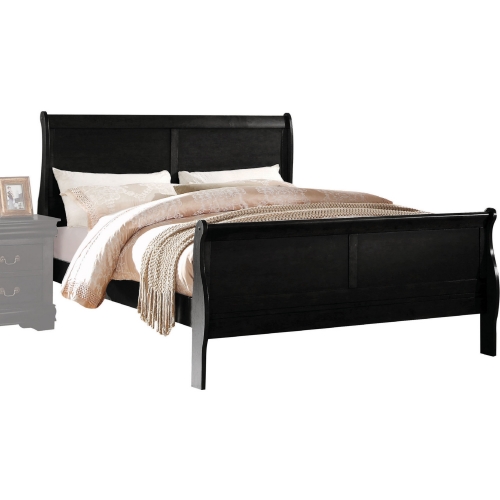 Louis Philippe Queen Bed in Black