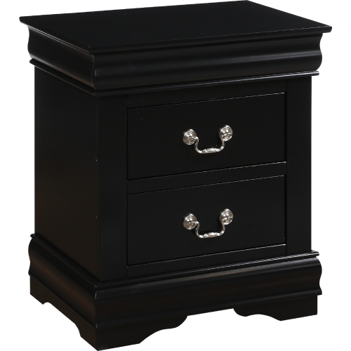 Louis Philippe Nightstand in Black