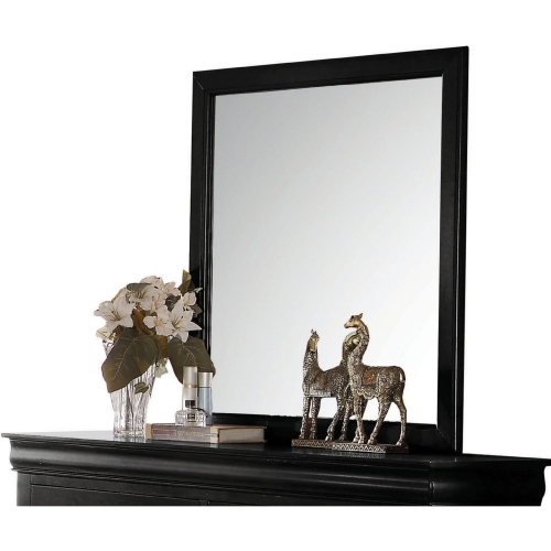 Louis Philippe Mirror in Black