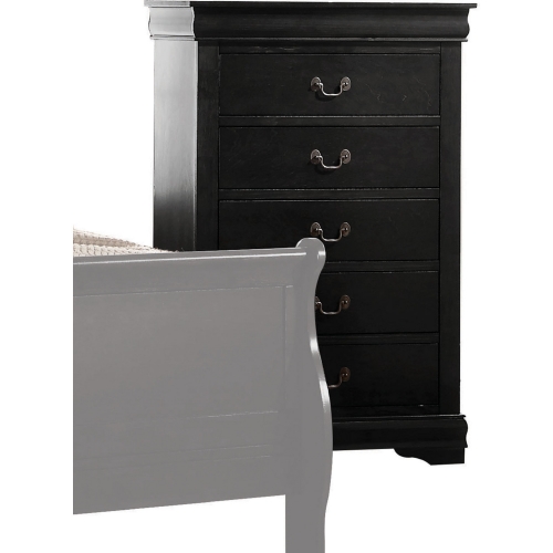 Louis Philippe Chest in Black