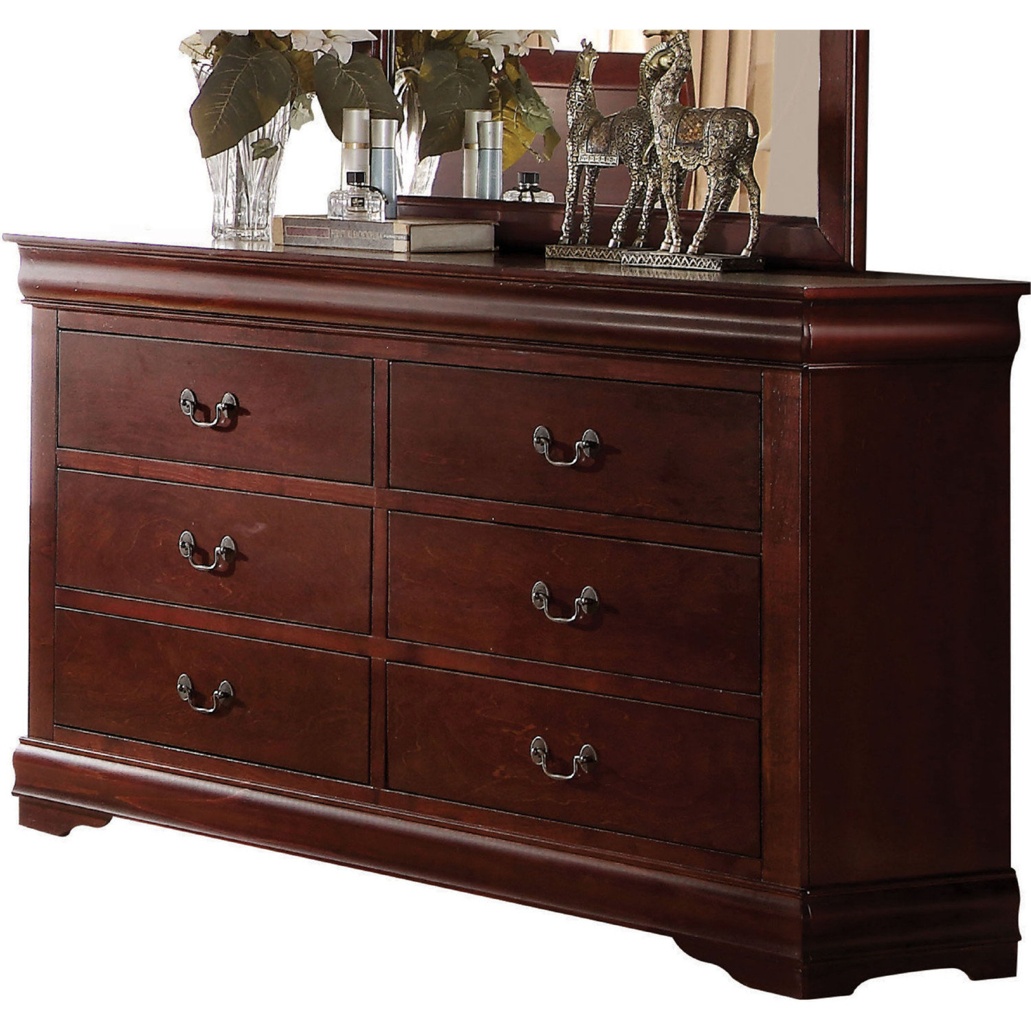 Acme Louis Philippe Nightstand in Cherry