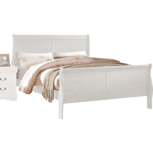 Louis Philippe King Bed in White