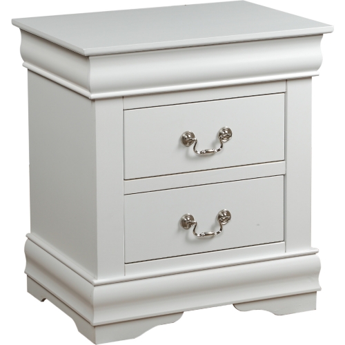 Louis Philippe Nightstand in White