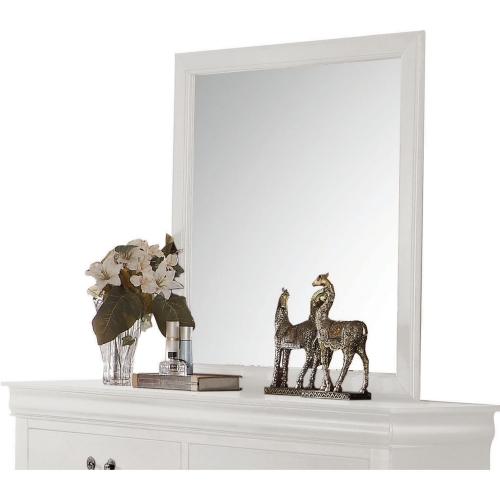 Louis Philippe Mirror in White