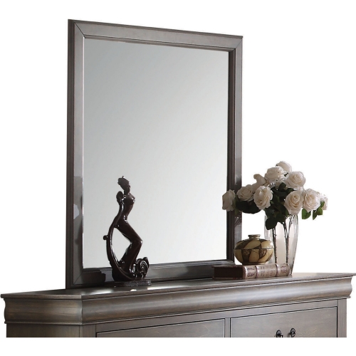 Louis Philippe Mirror in Antique Gray