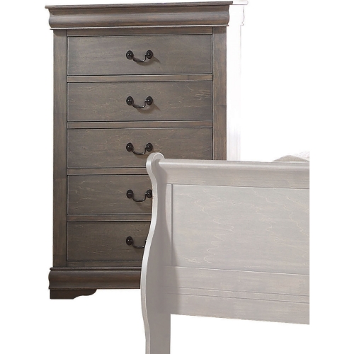 Louis Philippe Chest in Antique Gray