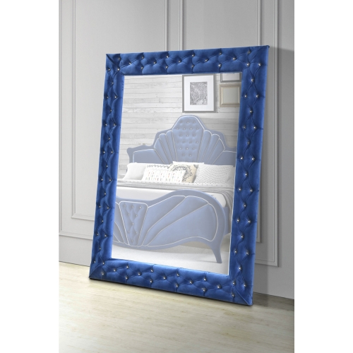 Dante Accent Floor Mirror in Blue Velvet