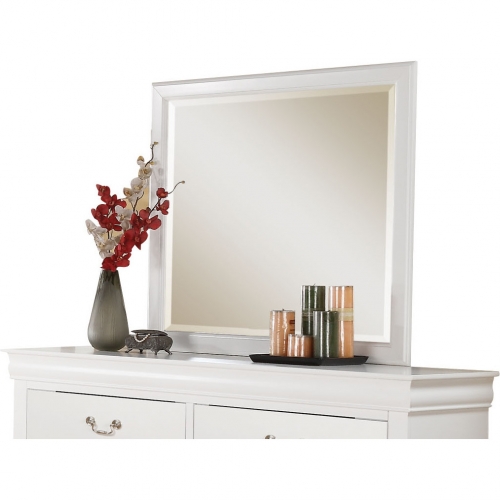 Louis Philippe III Mirror in White