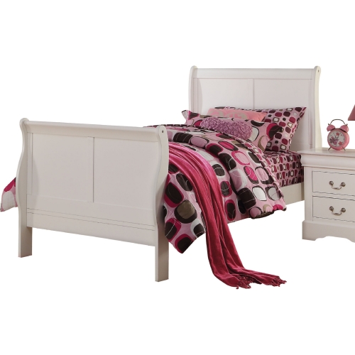 Louis Philippe III Twin Bed in White