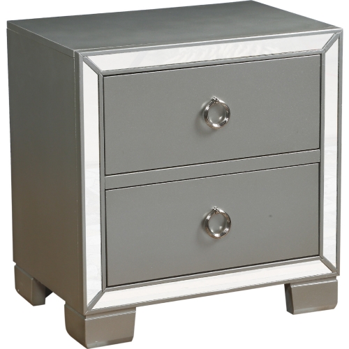 Voeville II Nightstand in Platinum