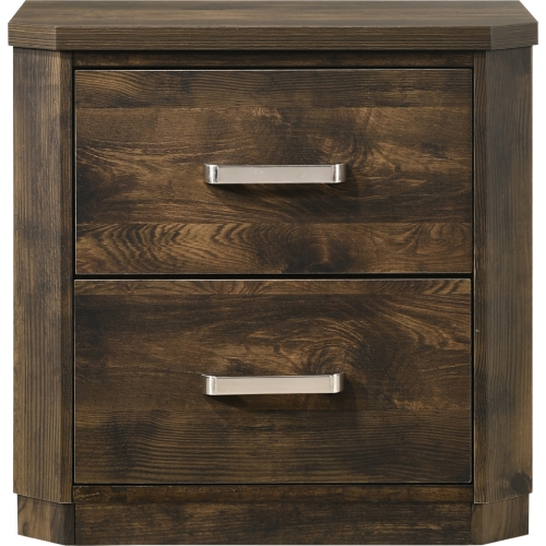 Elettra Nightstand in Antique Walnut Finish