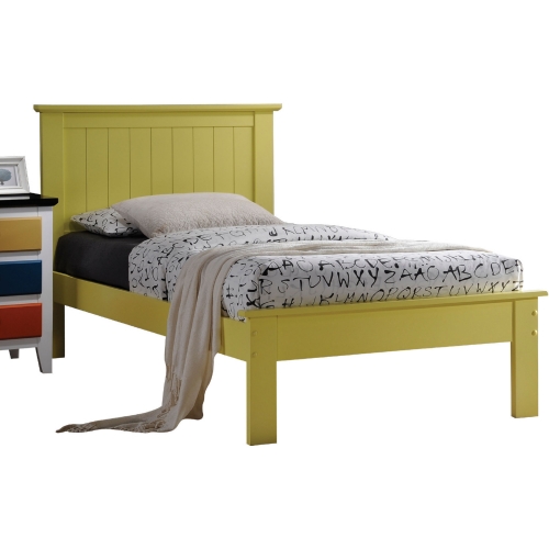 Prentiss Queen Bed in Yellow w/ Beadboard Headboard