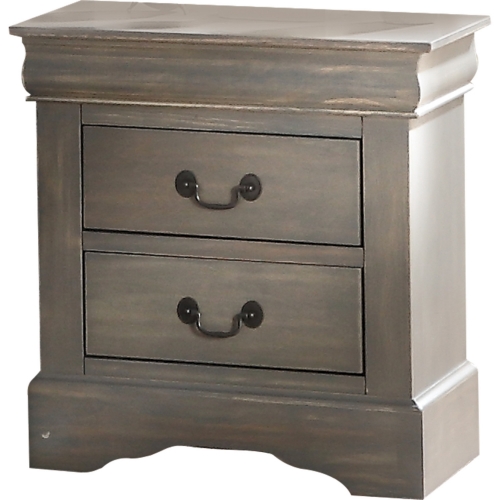 Louis Philippe III Nightstand in Antique Gray