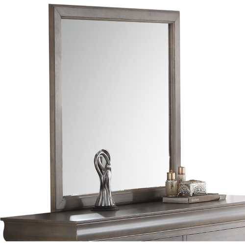 Louis Philippe III Mirror in Antique Gray