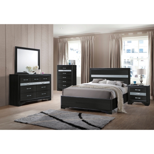 Naima Twin Bed in Black