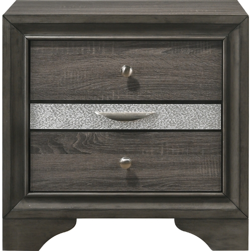 Naima Nightstand in Gray & Acrylic