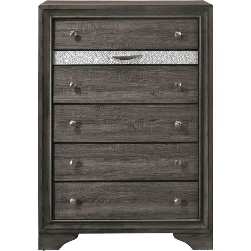 Naima Chest in Gray Wood & Acrylic