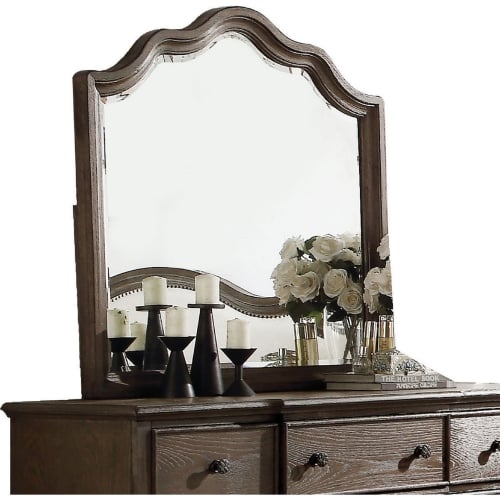 Baudouin Mirror in Weathered Oak