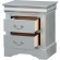 Louis Philippe III Nightstand in Platinum Finish