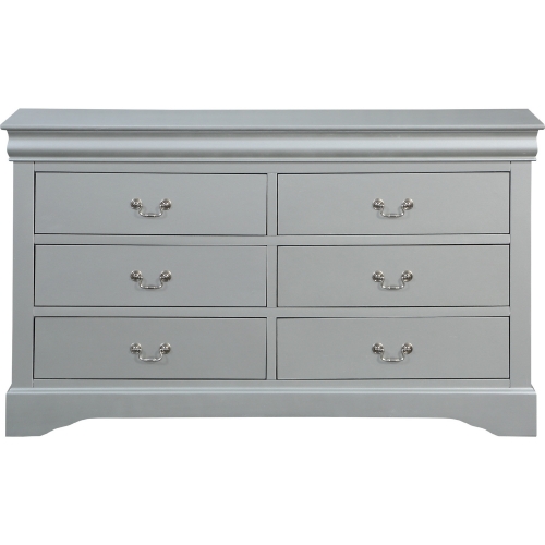 Louis Philippe III Dresser in Platinum Finish